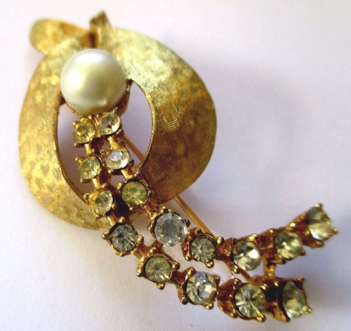 Ancienne broche couleur - , or