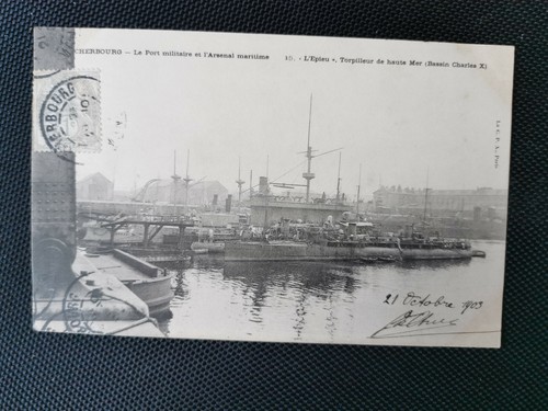 Cpa cherbourg le - 50,