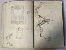 EDMOND MAIRE CARNET CROQUIS NOTES circa 1913 TRUMEAUX CADRES PORTRAITS 