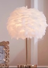 Lampe à poser dorée plume 40