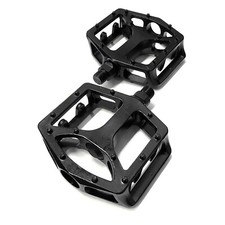 Paire De Pédales Vélo 9/16" Plat Antidérapant Vélo MTB BMX Noirs En Aluminium