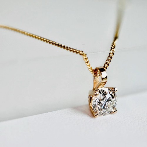 Pendentif diamant solitaire - pendentif,