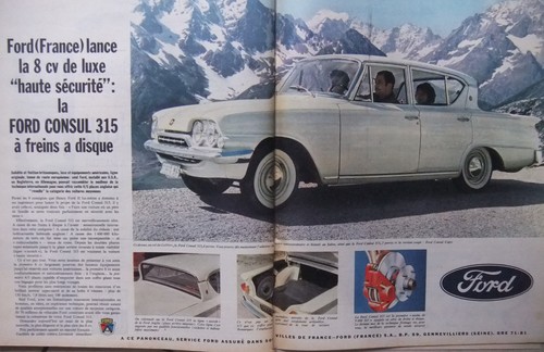 Publicité presse 1961 ford - presse,