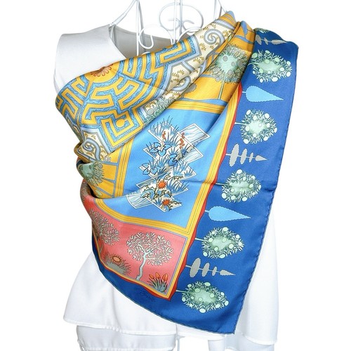 Foulard vintage soie - foulard,