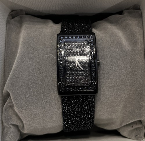 Guess black leather shiny - black,