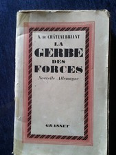 livre ancien rare ww2 la gerbe des forces chateaubriant 1937 grasset