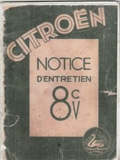 Notice entretient pour citroen rosalie 8CV 