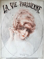 BOUCLE OREILLE FEMME  MAURICE MILLIERE HUMOUR VP 1918 COVER PRINT EARRINGS 