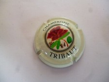 capsule de champagne TRIBAUT,  peinte, crème, rose foncé, N°18