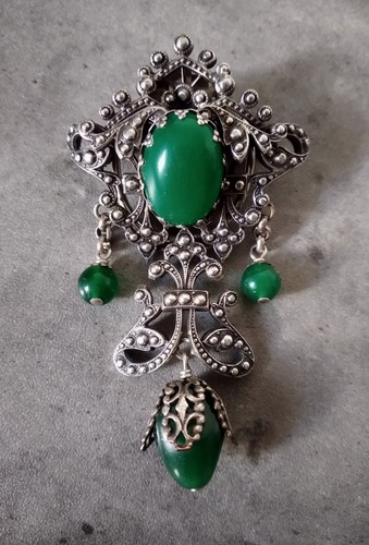 Broche clip ancienne grande - broche,