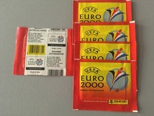panini euro 2000 POCHETTE RARE !!!!!!! code barre jaune lot de 5 pochettes
