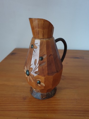 Vase bois vintage - en,