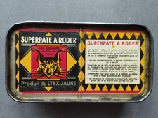 Ancienne boîte de pâte à roder Le Lynx jaune