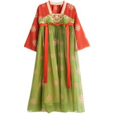Enfant Fille Broderie Hanfu Robe Chinois Traditionnel Tang Costume Scène