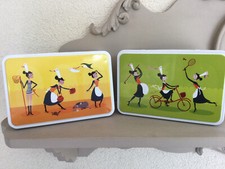 Boîtes Publicitaires-Métal- Personnages de Bigouden-Biscuits Bretons KerCadélac 