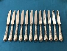 12 couteaux à entremet Modèle LOUIS XV ROCAILLE métal argenté Couvert 21 cm