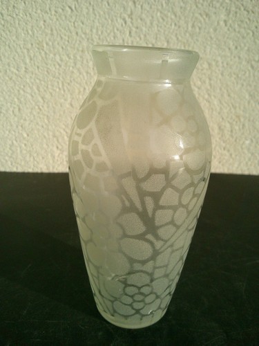 Vase art deco verre givre - art,