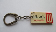 porte clé vintage gaufrette paille d'or LU