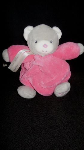 Doudou peluche ours gris plume - peluche,