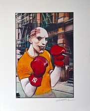 Enki BILAL - NY BOXER - SÉRIGRAPHIE 40 X 50 - DÉDICACE SIGNÉE - COMME NEUF -