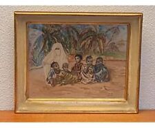 Tableau aquarelle orientaliste Maroc Anny Laszlo 1960