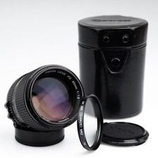 *Mint* SERVICED Canon New FD 1.8 85mm Lens A-1 F-1 AE-1 Program Mount w/ Case UV