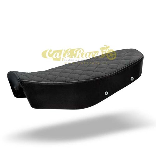Selle scrambler noire coutures - selle,
