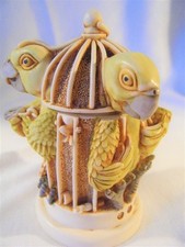 Collectible Harmony Kingdom Figural 'Great Escape' Parrots Bird Cage Figurine 