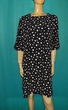 OTTOD'AME robe noire à motif  mi-manches Taille : 44