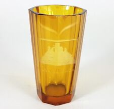 Verre Ambre Jaune Bohême Vers