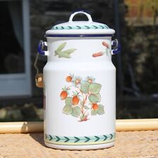 Pot / bidon à lait en tôle émaillée Villeroy & Boch modèle French Garden
