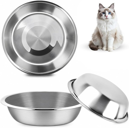 Lot gamelles chat inox - 3,