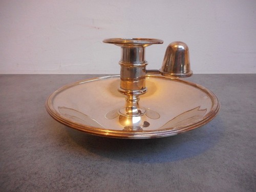 Bougeoir metal argente - en,