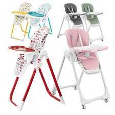 Baby Vivo Chaise haute de bébé pour Enfants Réglable Tablette Siège Orange Foncé