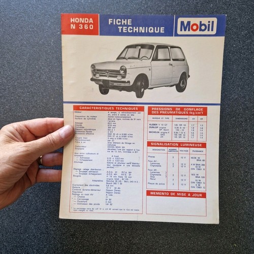 Honda 360 fiche technique - 360,