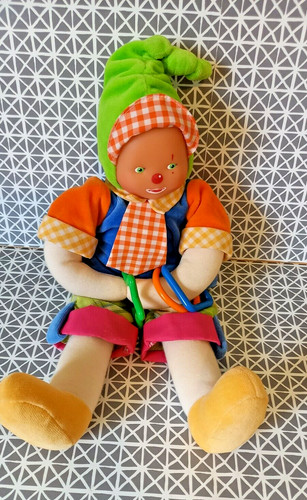 Doudou clown garçon peluche