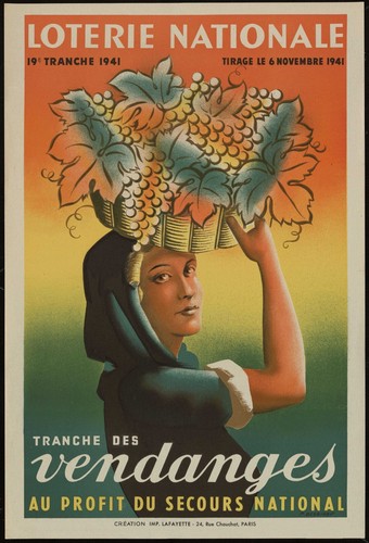 Ww2 affiche 1941 loterie - affiche,