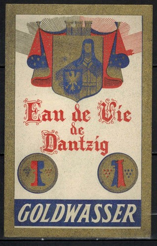 Ancienne etiquette eau vie - ancienne, de