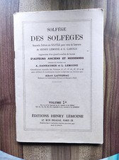 Livre ancien 'Solfège des Solfèges' de H. Lemoine & G. Carulli, vol. 1A, 1910
