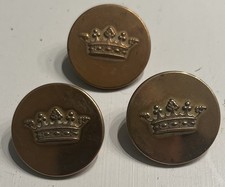 LOT DE 3 BOUTONS DE LIVRÉE  DE COURONNE DE MARQUIS EN LAITON