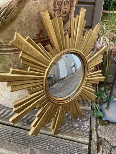 Miroir convexe soleil doré
