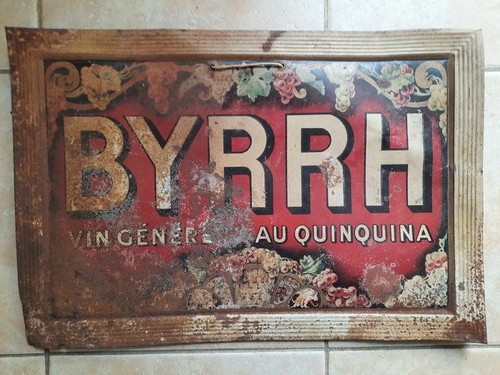 Ancienne plaque tôle byrrh - ancienne,