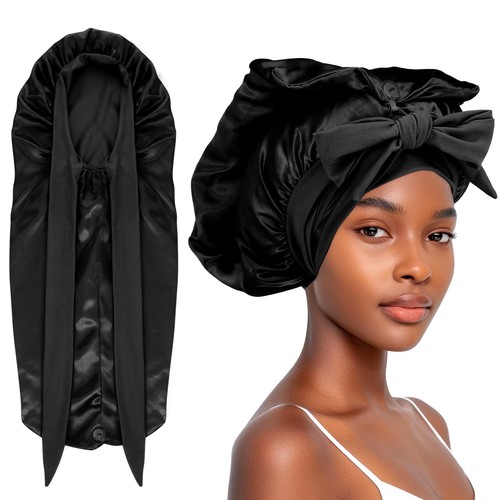 Long satin bonnet for women - bonnet,