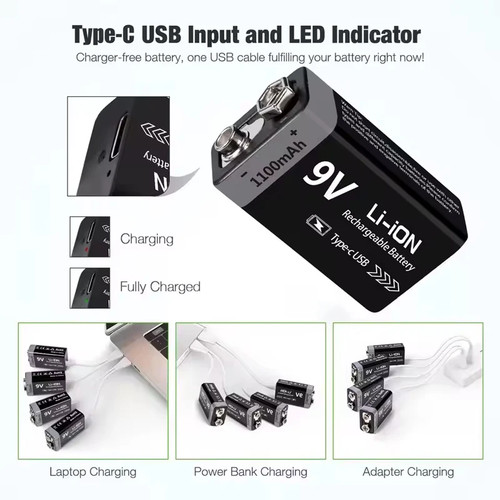 Batterie ion 1100mah - 9v,