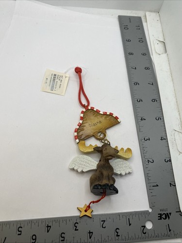 Alaska angel moose ornament - angel,