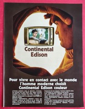 Publicité de presse: Téléviseur CONTINENTAL EDISON Couleur