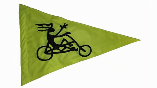 Custom recumbent trike - trike, flag
