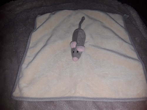 Doudou plat souris grise - doudou,