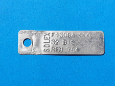 Etiquette carburateur SOLEX 32