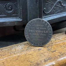 1792 piece monnaie ou medaille 2 sols révolutionnaire bronze liberté sous la loi